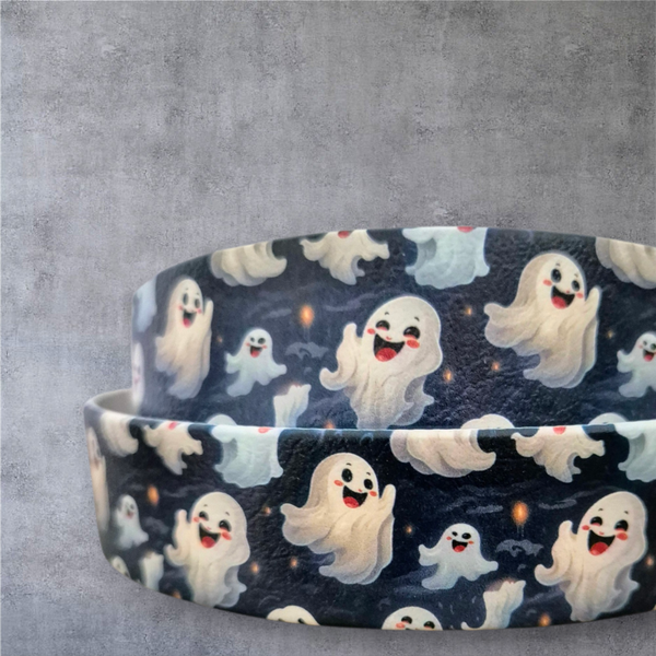 UV-Druck Biothane Halsband "Hui Buh" 25mm