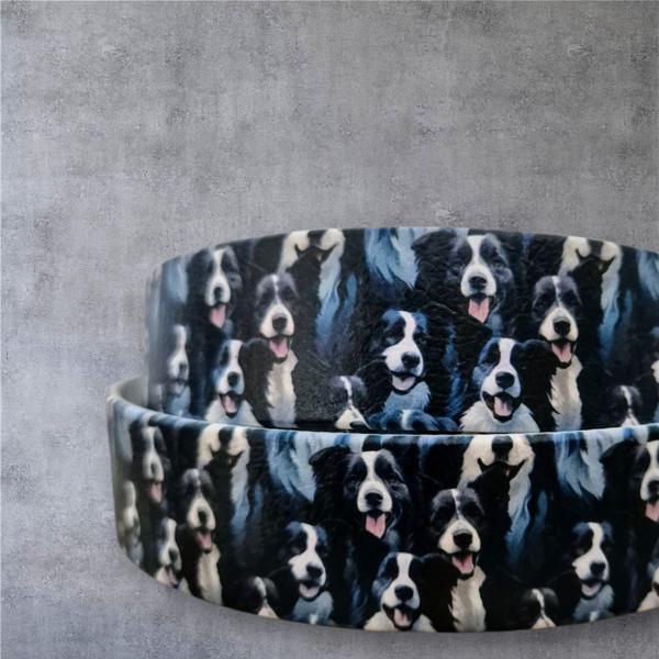 UV-Druck Biothane Halsband "Collies" 25mm