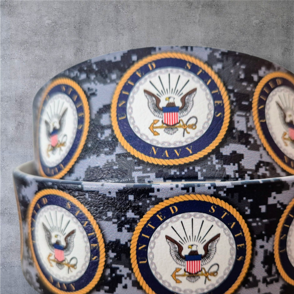 UV-Druck Biothane Halsband "US Navy" 25mm