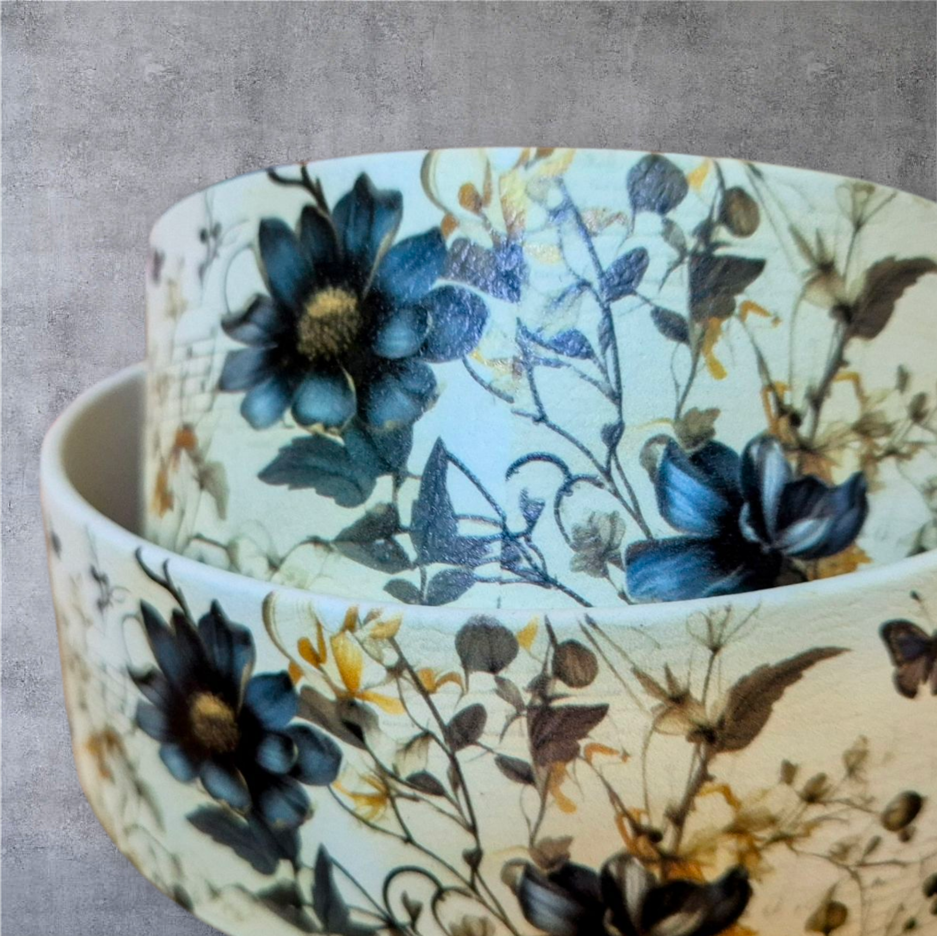 UV-Druck Biothane Halsband "Retro Flowers" 38mm