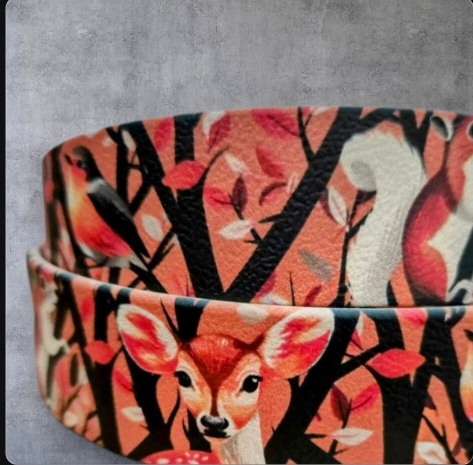 UV - Druck Biothane Halsband "Autumn Forest" 25mm