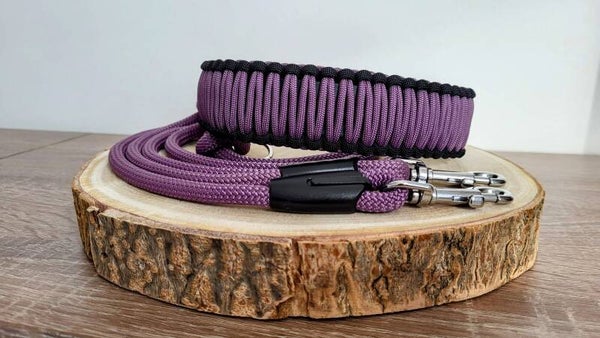 Set Biothane meets Paracord Muave - Sofortkauf