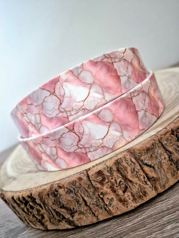 US Biothane "Rose Gold Marble" 25mm