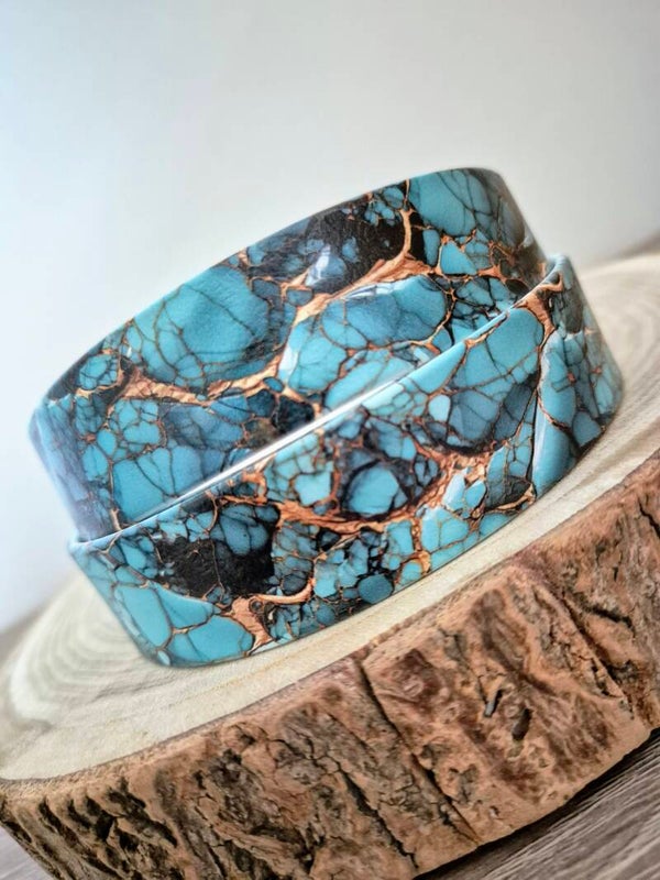 US Biothane "Turquoise Marble" 25mm