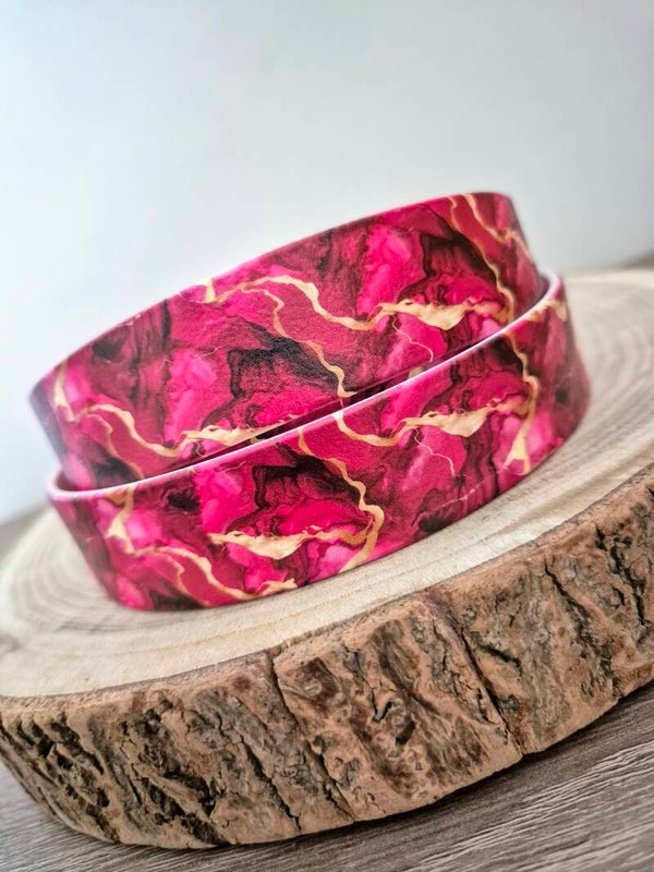 US Biothane "Hot Pink Marble" 25mm