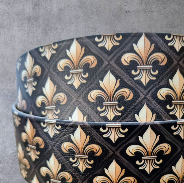 UV-Druck Biothane Halsband "Fleur de Lis" 38mm