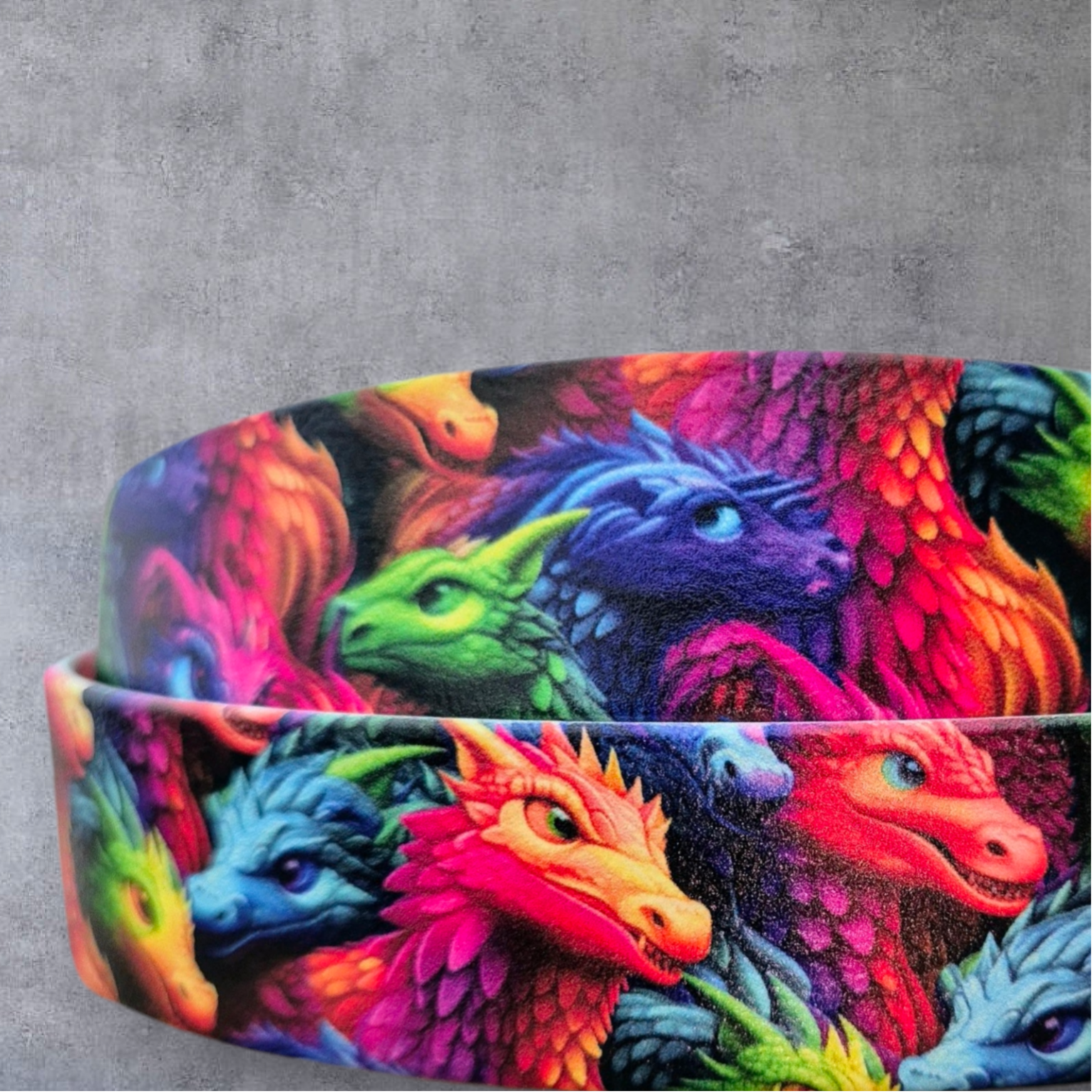 UV-Druck Biothane Halsband "Fantasy Drachen" 25mm