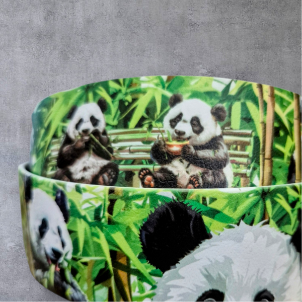 UV-Druck Biothane Halsband "Pandas" 25mm