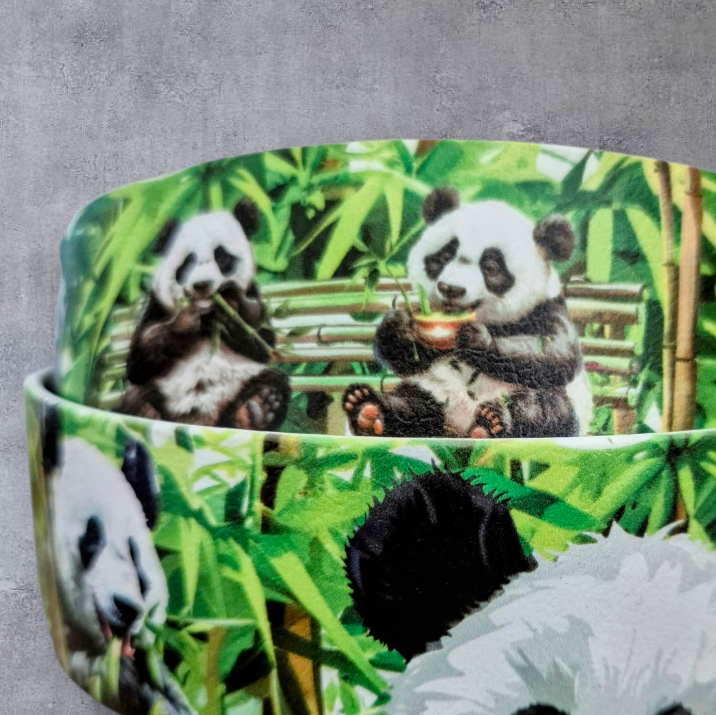 UV-Druck Biothane Halsband "Pandas" 38mm