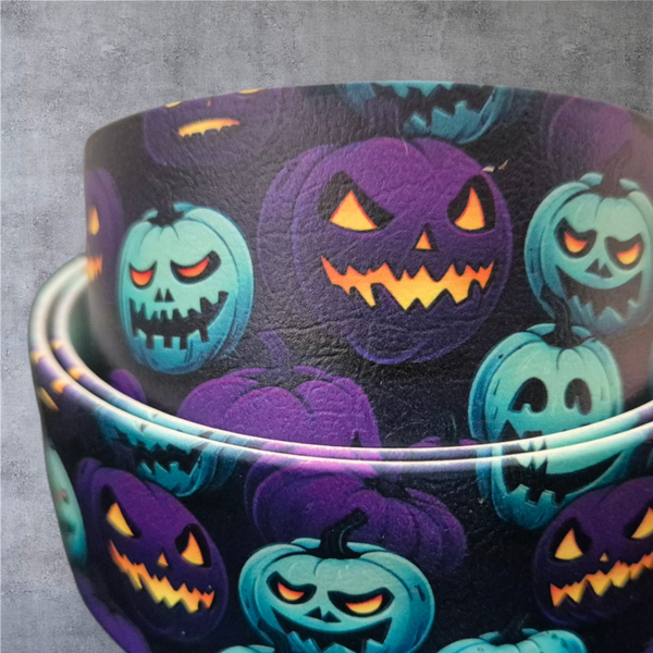 UV-Druck Biothane Halsband "Spooky Pumpkin" 38mm