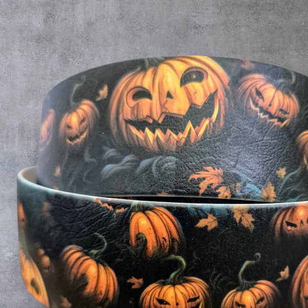UV-Druck Biothane Halsband "Pumpkin" 38mm