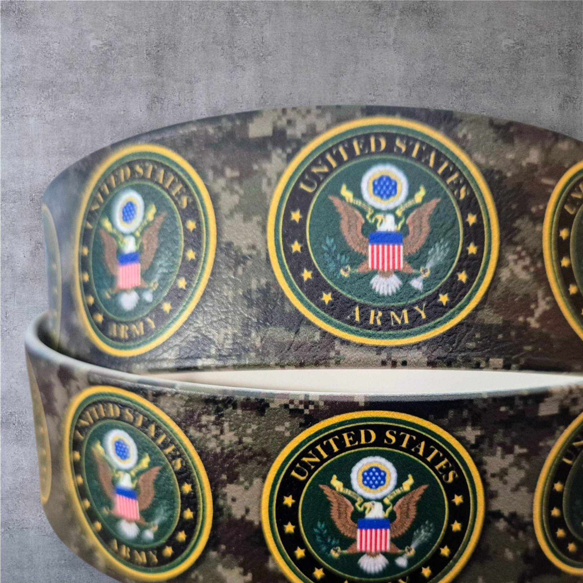 UV-Druck Biothane Halsband "US Army" 38mm