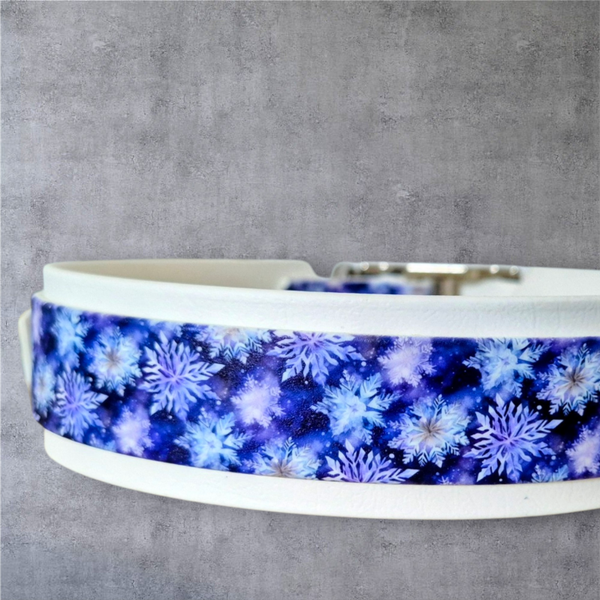Snowflakes - UV-Druck Halsband 38mm