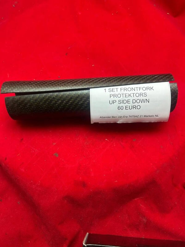 Upside down front fork protectors carbon