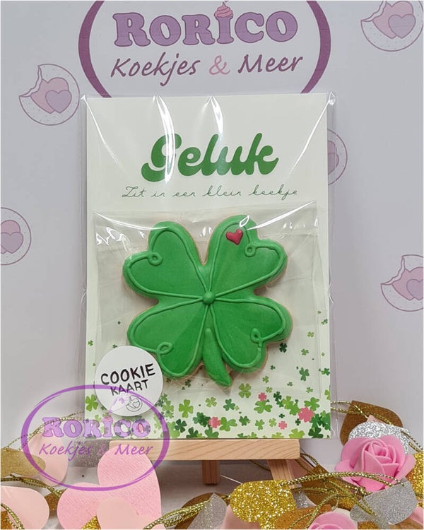 Geluk zit in een klein koekje - Cookie Kaart