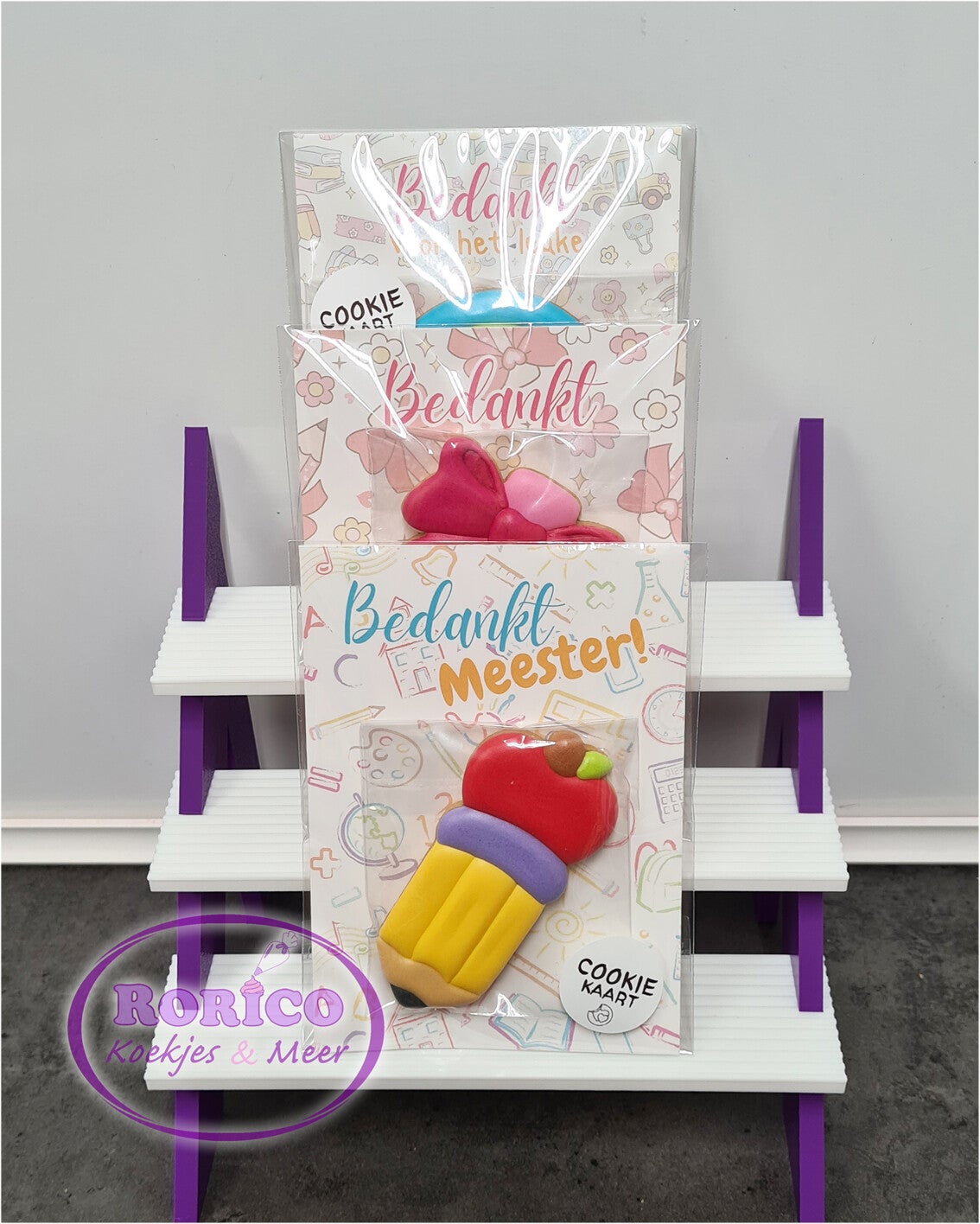 Bedankt Meester - Cookie Kaart