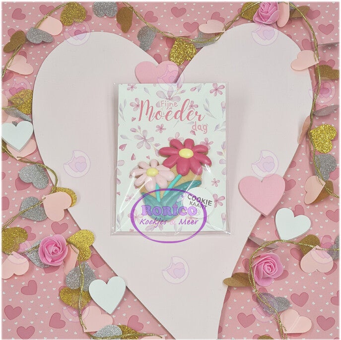 Moederdag - Cookie Kaart - Bloemetje