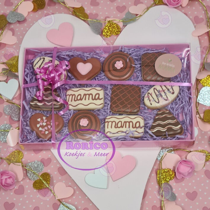 Moederdag - BonBon Cookiebox - set/12 koekjes