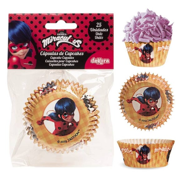 DeKora cupcake vormpjes Miraculous - 25/pk