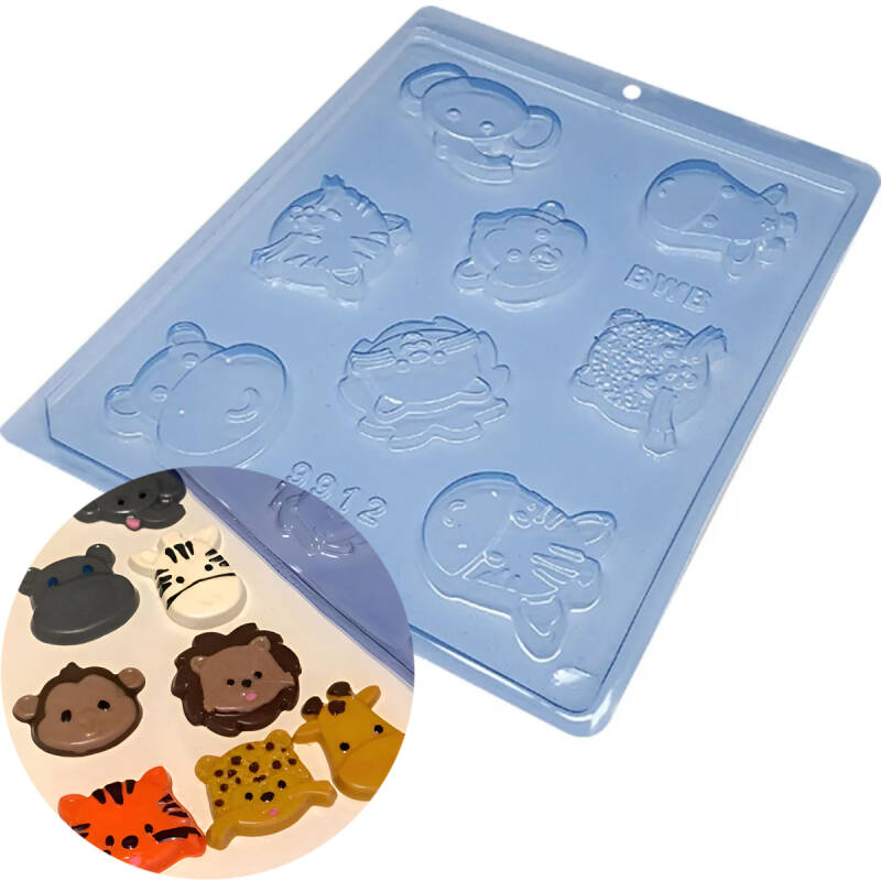 Wilde babydieren hoofdjes- chocomallen BWB