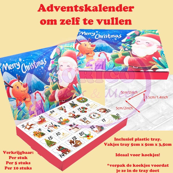 Adventskalender LEEG - Om zelf te vullen / DIY