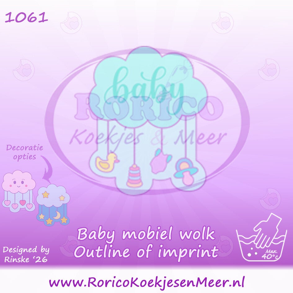 1061 - Baby mobiel wolk