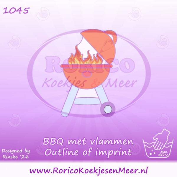 1045 - Barbecue met vlammen