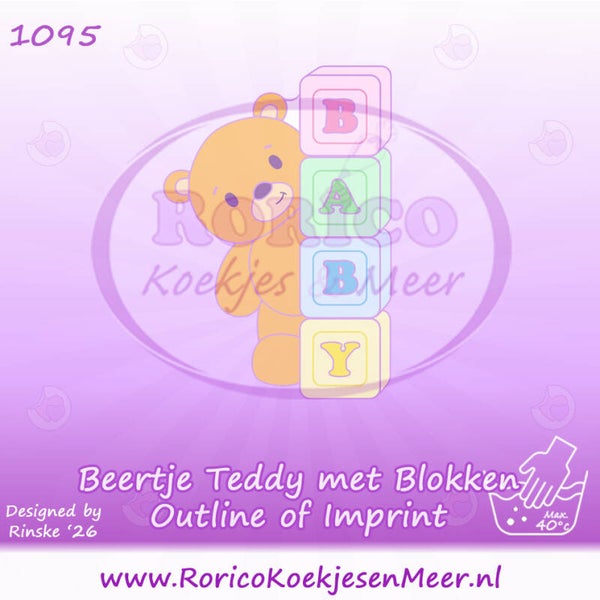 1095 - Teddy met stapel blokken