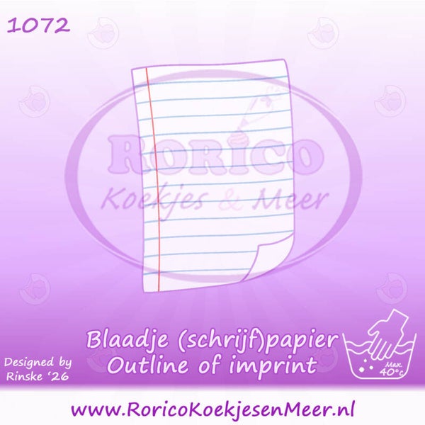1072 - Blaadje schrijfpapier