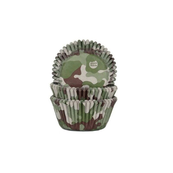 Cupcake Vormpjes HoM Camouflage Groen 50x33mm. 50st.