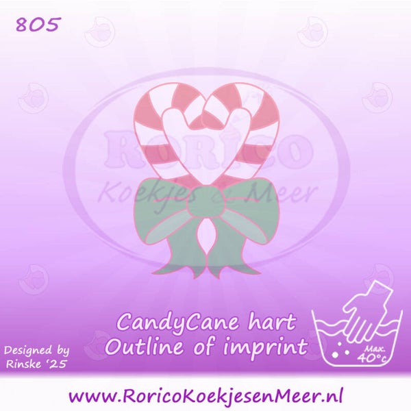 805 - Candycanes hart strik