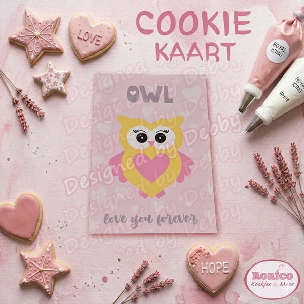 Owl love you forever- Wenskaart / Cookie Kaart