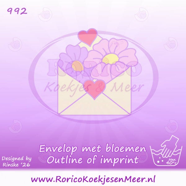 992 - Envelop met bloemen