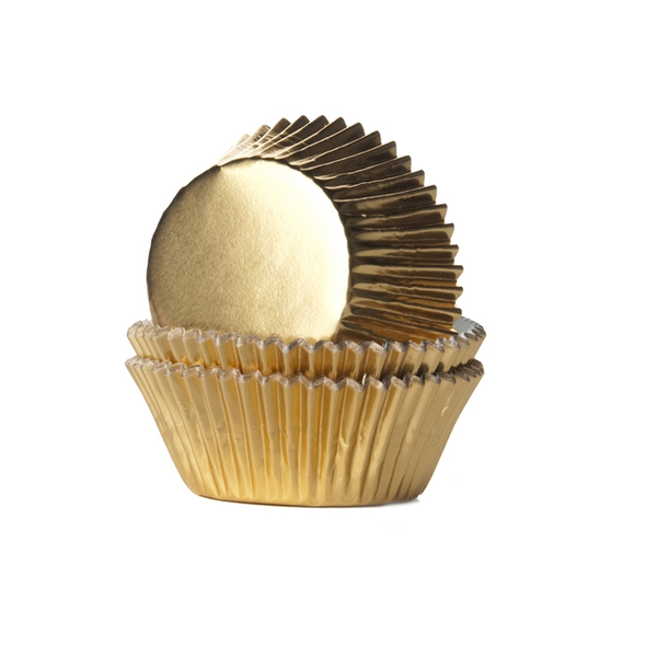 Cupcake Vormpjes HoM Folie Goud 51x38mm. 24st.