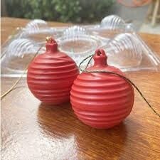 Kerstbal strepen - BWB 3-delige chocomal