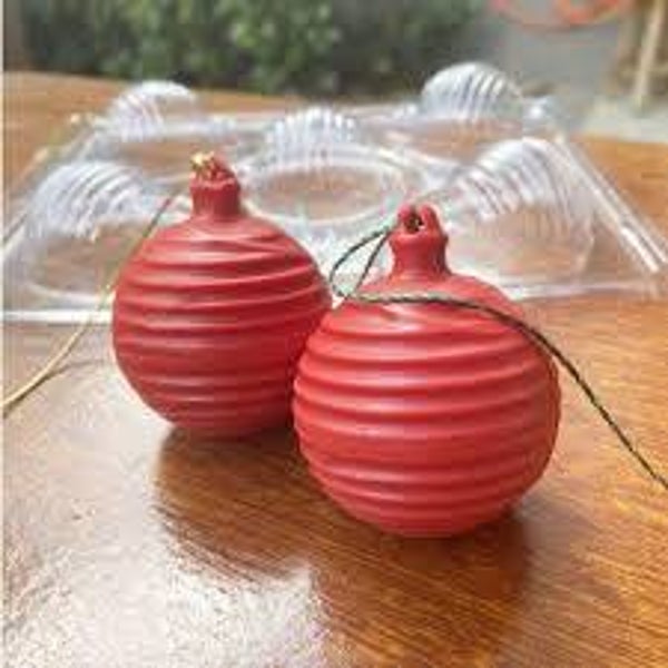 Kerstbal strepen - BWB 3-delige chocomal