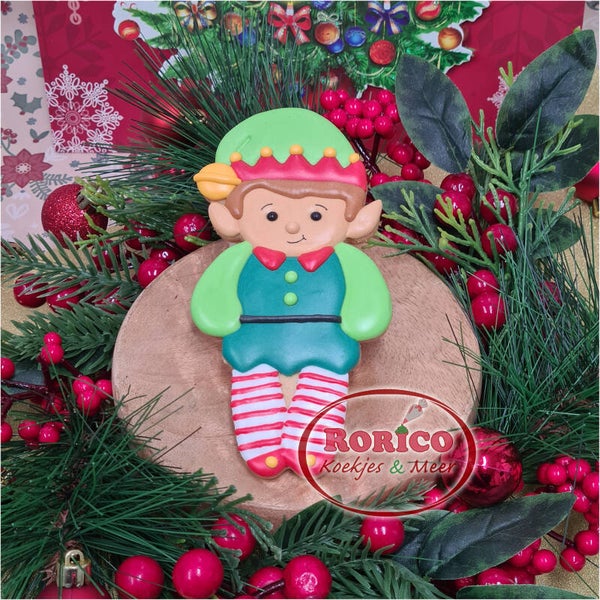Kerst Elf knuffel - koek XL - per stuk