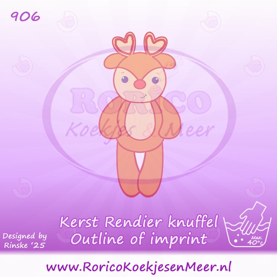906 - Kerst Rendier Knuffel