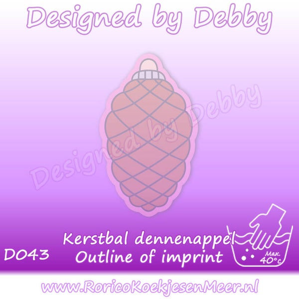 D043 - Kerstbal Dennenappel