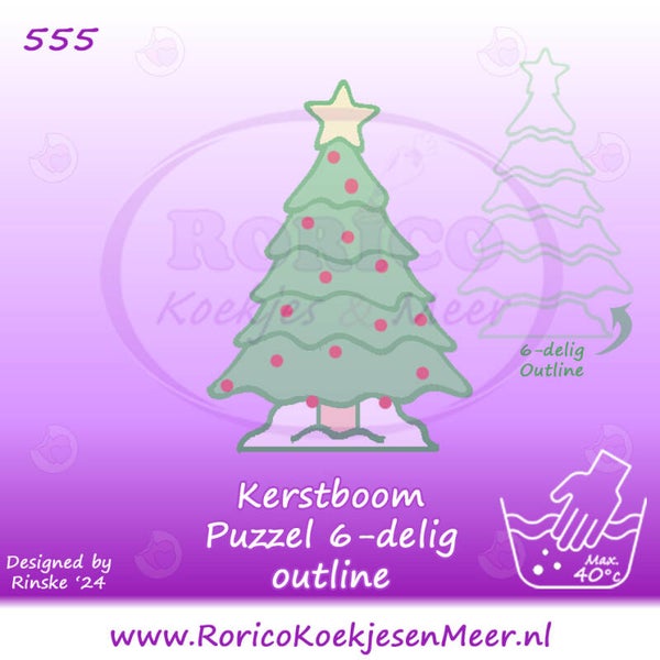 555 - Kerstboom puzzel 6-delig