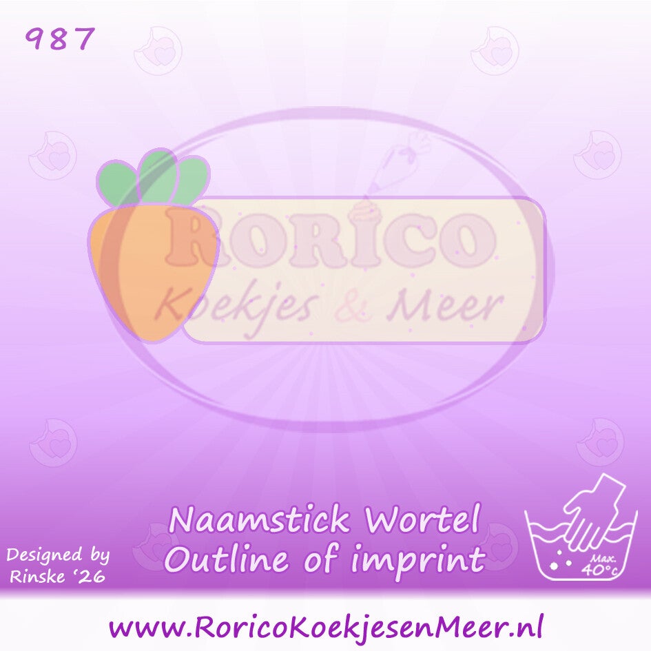 987 - Naamstick Wortel