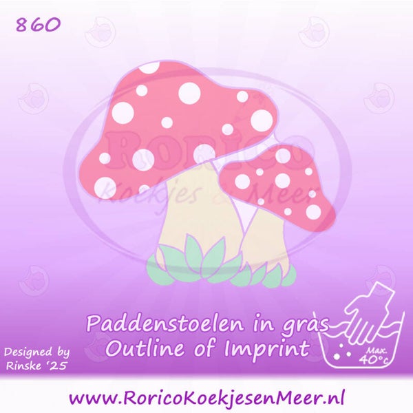 860 - Paddenstoelen in gras
