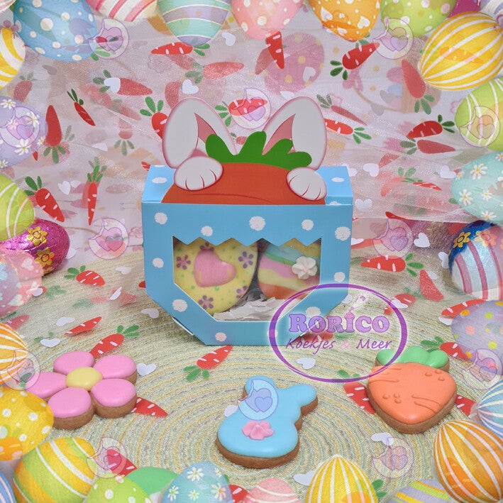 Pasen 2026 - colorful eggs - set 6 in cadeauverpakking