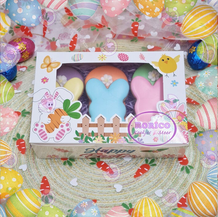 Pasen 2026 - Easter Peeps - set 6 koeken in cadeauverpakking