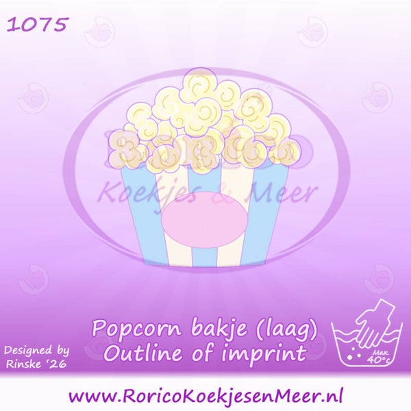 1075 - Popcorn Bakje (laag)