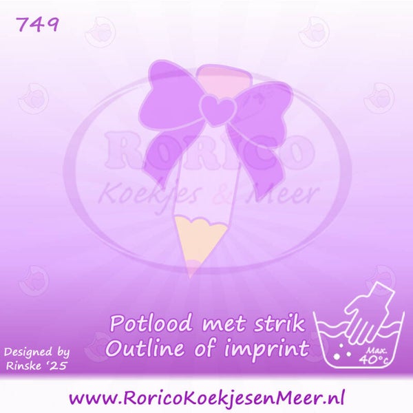 749 - Potlood met strik