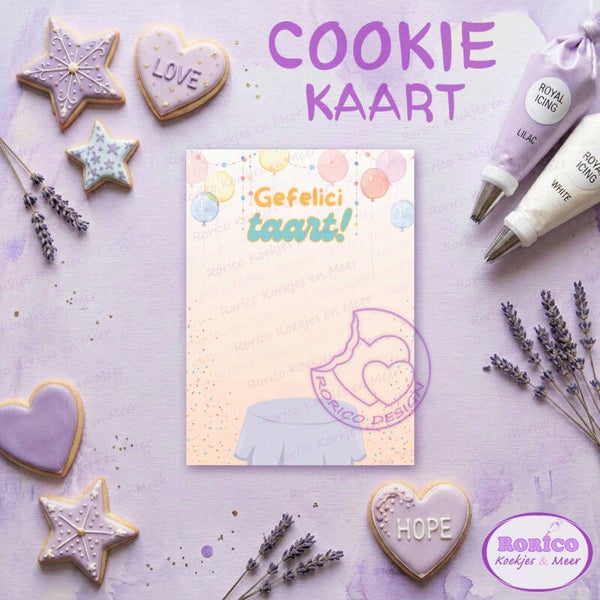 GefeliciTaart! - Cookie Kaart - Wenskaart Backer
