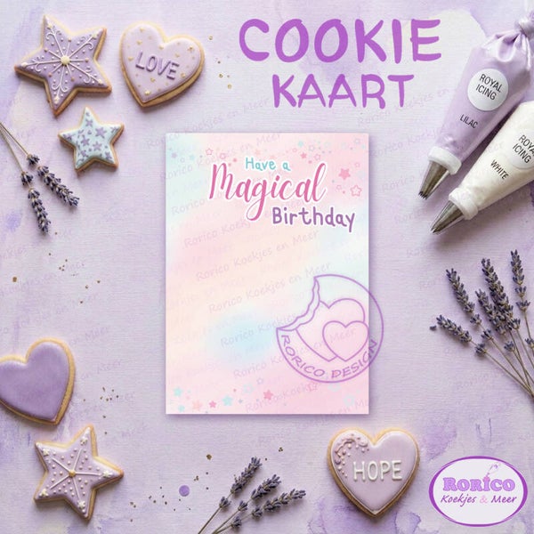 Have a magical birthday  - Cookie Kaart - Wenskaart Backer