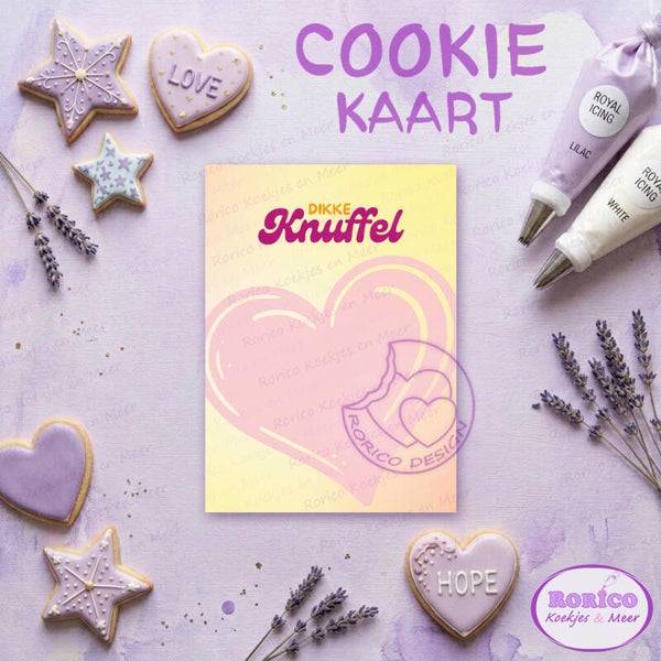 Dikke knuffel - Cookie Kaart - Wenskaart Backer