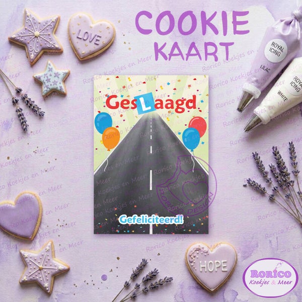 GesLaagd (rijbewijs) - Cookie Kaart - Wenskaart Backer